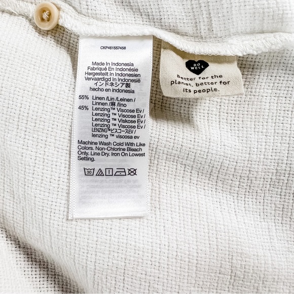 Madewell Breezewoven Beachside Shirttail Top Size S in Ivory - Picture 12 of 12
